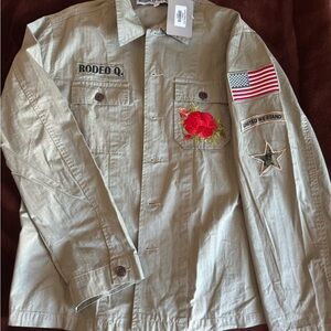 Rodeo Q Tan Utility Jacket with Embroidered Details